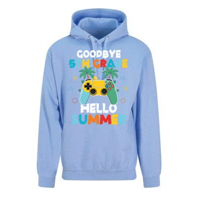 Fifth Grade Graduate Gamer Goodbye 5th Grade Hello Summer Gift Unisex Surf Hoodie