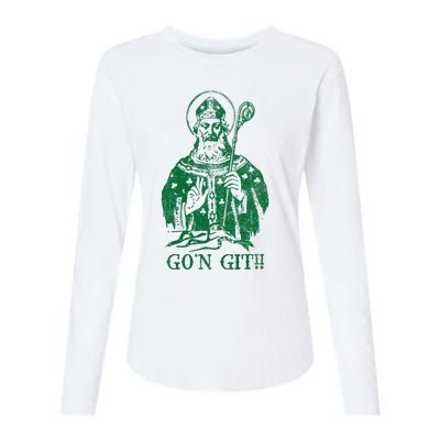 Funny GoN Git Saint PaddyS Day Womens Cotton Relaxed Long Sleeve T-Shirt