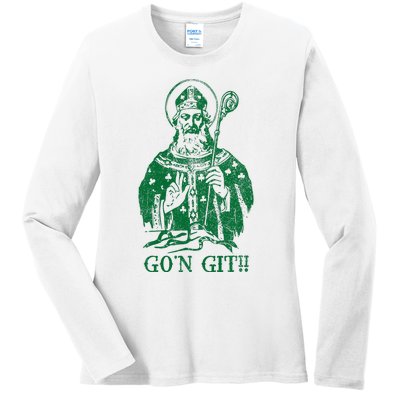 Funny GoN Git Saint PaddyS Day Ladies Long Sleeve Shirt