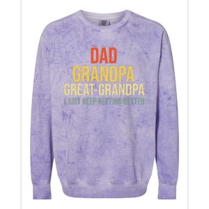 Funny Great Grandpa For Fathers Day Gift Colorblast Crewneck Sweatshirt