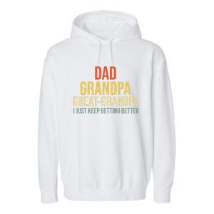 Funny Great Grandpa For Fathers Day Gift Garment-Dyed Fleece Hoodie