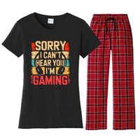 Funny Gamer Graphic For Teens Video Gaming Women's Flannel Pajama Set