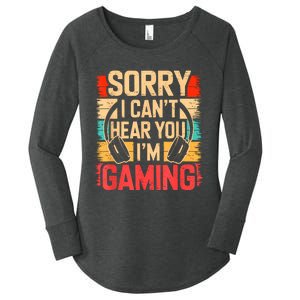 Funny Gamer Graphic For Teens Video Gaming Women's Perfect Tri Tunic Long Sleeve Shirt