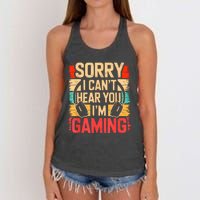 Funny Gamer Graphic For Teens Video Gaming Women's Knotted Racerback Tank