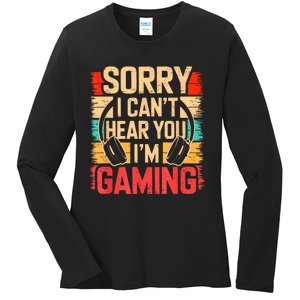 Funny Gamer Graphic For Teens Video Gaming Ladies Long Sleeve Shirt