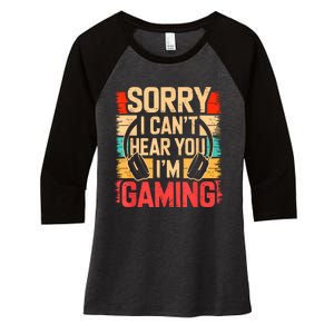 Funny Gamer Graphic For Teens Video Gaming Women's Tri-Blend 3/4-Sleeve Raglan Shirt