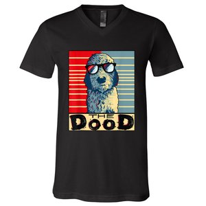 Funny Goldendoodle Gift Golden Doodle The Dood V-Neck T-Shirt