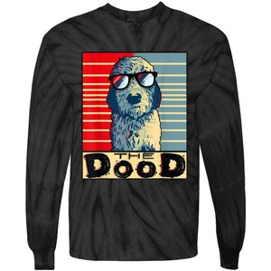 Funny Goldendoodle Gift Golden Doodle The Dood Tie-Dye Long Sleeve Shirt