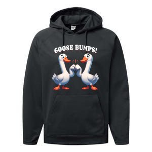 Funny Goose Goosebumps Silly Bumps Performance Fleece Hoodie