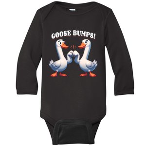 Funny Goose Goosebumps Silly Bumps Baby Long Sleeve Bodysuit