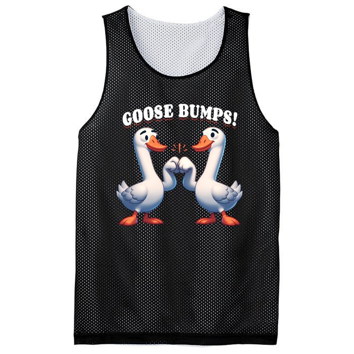 Funny Goose Goosebumps Silly Bumps Mesh Reversible Basketball Jersey Tank