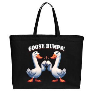 Funny Goose Goosebumps Silly Bumps Cotton Canvas Jumbo Tote