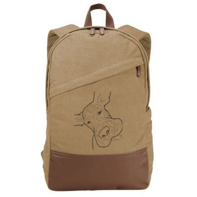 Funny Goofy Great Dane Face Cotton Canvas Backpack