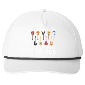 Funny Guitarist Guitar Player Music Lover Gift For Men Women Snapback Five-Panel Rope Hat