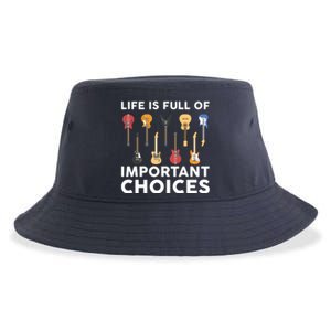 Funny Guitarist Guitar Player Music Lover Gift For Men Women Sustainable Bucket Hat