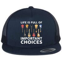 Funny Guitarist Guitar Player Music Lover Gift For Men Women Flat Bill Trucker Hat