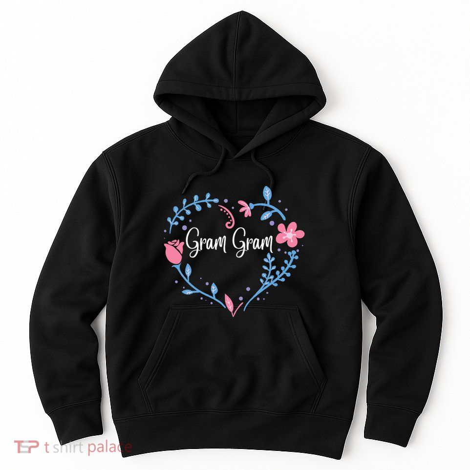 Flower Gram Gram Grandma Christmas Birthday Gift Hoodie