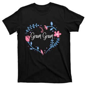 Flower Gram Gram Grandma Christmas Birthday Gift T-Shirt