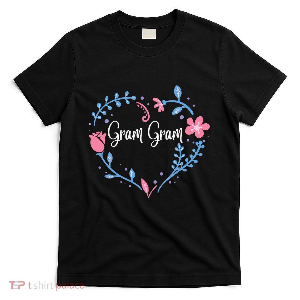 Flower Gram Gram Grandma Christmas Birthday Gift T-Shirt
