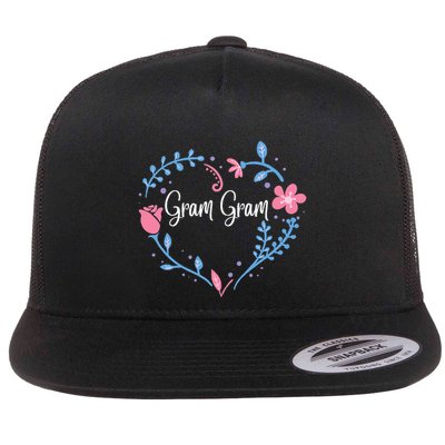 Flower Gram Gram Grandma Christmas Birthday Gift Flatbill Hat