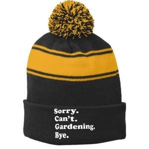 Funny Gardening Gift For Women Boy Or Girl Stripe Pom Pom Beanie