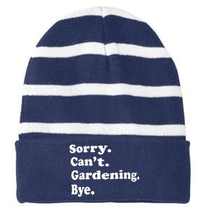 Funny Gardening Gift For Women Boy Or Girl Striped Beanie with Solid Band