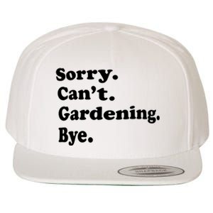 Funny Gardening Gift For Women Boy Or Girl Wool Snapback Cap