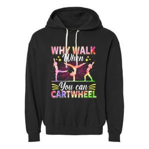 Funny Gymnastics Gymnast Gift For Girls Women Cool Cartwheel Garment-Dyed Fleece Hoodie