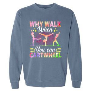 Funny Gymnastics Gymnast Gift For Girls Women Cool Cartwheel Garment-Dyed Sweatshirt