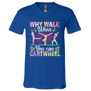 Funny Gymnastics Gymnast Gift For Girls Women Cool Cartwheel V-Neck T-Shirt