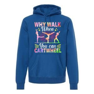 Funny Gymnastics Gymnast Gift For Girls Women Cool Cartwheel Premium Hoodie