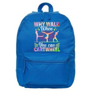 Funny Gymnastics Gymnast Gift For Girls Women Cool Cartwheel 16 in Basic Backpack