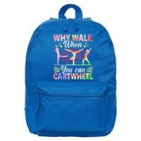 Funny Gymnastics Gymnast Gift For Girls Women Cool Cartwheel 16 in Basic Backpack