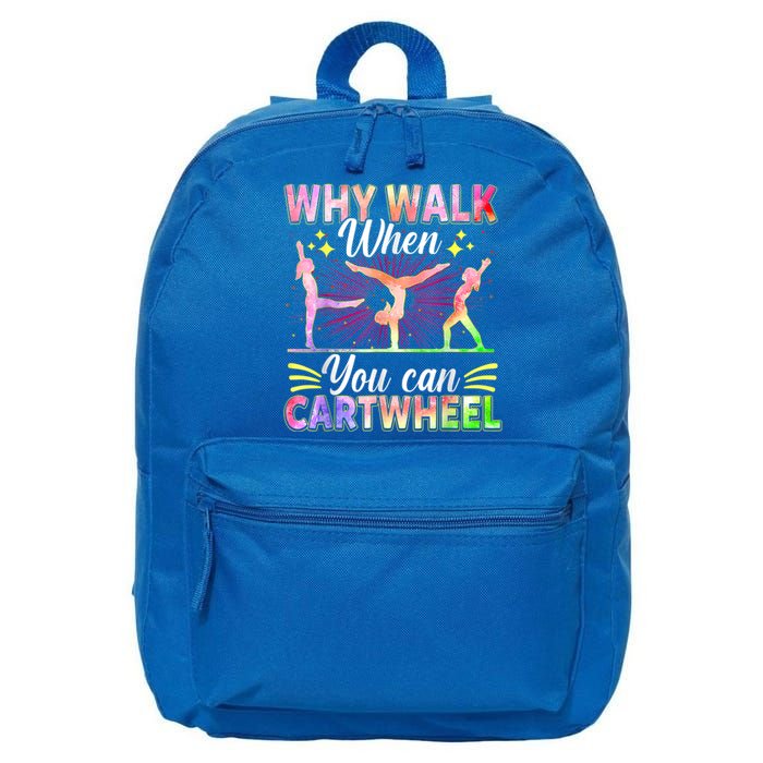 Funny Gymnastics Gymnast Gift For Girls Women Cool Cartwheel 16 in Basic Backpack