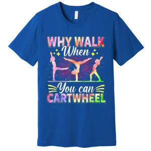 Funny Gymnastics Gymnast Gift For Girls Women Cool Cartwheel Premium T-Shirt