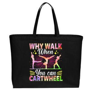 Funny Gymnastics Gymnast Gift For Girls Women Cool Cartwheel Cotton Canvas Jumbo Tote