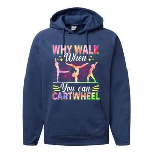 Funny Gymnastics Gymnast Gift For Girls Women Cool Cartwheel Performance Fleece Hoodie