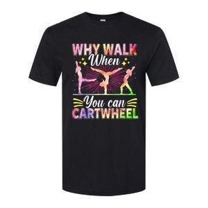 Funny Gymnastics Gymnast Gift For Girls Women Cool Cartwheel Softstyle CVC T-Shirt