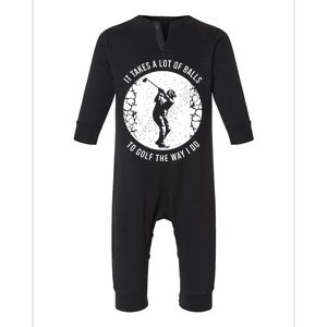 Funny Golf Gift For A Golf Player Cool Gift Infant Fleece One Piece