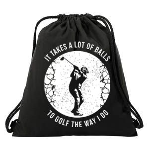 Funny Golf Gift For A Golf Player Cool Gift Drawstring Bag