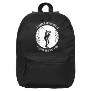 Funny Golf Gift For A Golf Player Cool Gift 16 in Basic Backpack