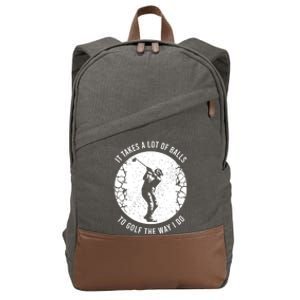 Funny Golf Gift For A Golf Player Cool Gift Cotton Canvas Backpack