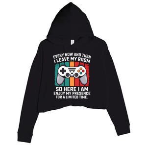 Funny Gamer Gaming Gamer Video Console Lover Humor Funny Gift Crop Fleece Hoodie