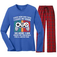 Funny Gamer Gaming Gamer Video Console Lover Humor Funny Gift Women's Long Sleeve Flannel Pajama Set 