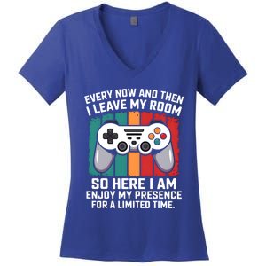 Funny Gamer Gaming Gamer Video Console Lover Humor Funny Gift Women's V-Neck T-Shirt