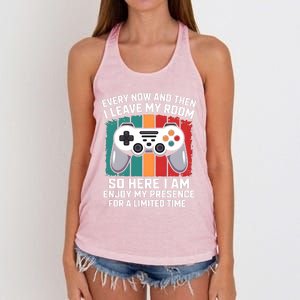 Funny Gamer Gaming Gamer Video Console Lover Humor Funny Gift Women's Knotted Racerback Tank