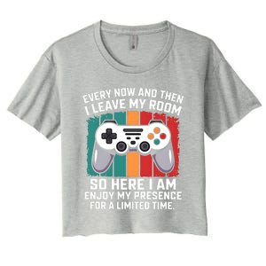 Funny Gamer Gaming Gamer Video Console Lover Humor Funny Gift Women's Crop Top Tee