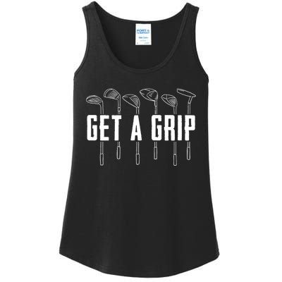 Funny Golfer Golfing Golf Get A Grip Golf Gift Ladies Essential Tank