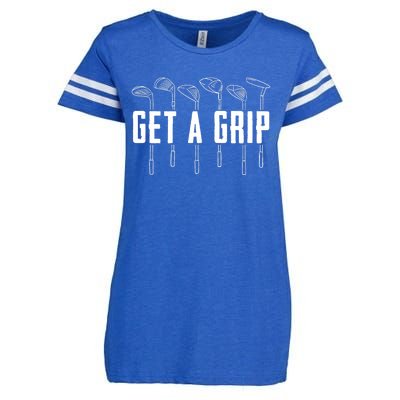 Funny Golfer Golfing Golf Get A Grip Golf Gift Enza Ladies Jersey Football T-Shirt