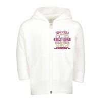 Funny Girl Go Ghost Hunting Paranormal Supernatural Apparel Toddler Zip Fleece Hoodie